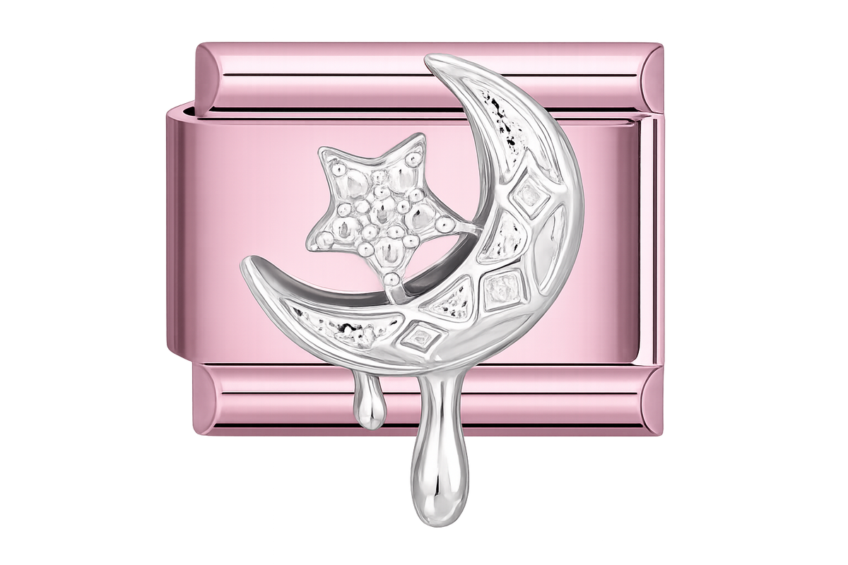 Pink: Crescent Moon & Star