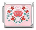 Silver: Pink Heart Rose