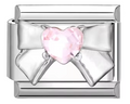 Silver: Heart Gem Bow