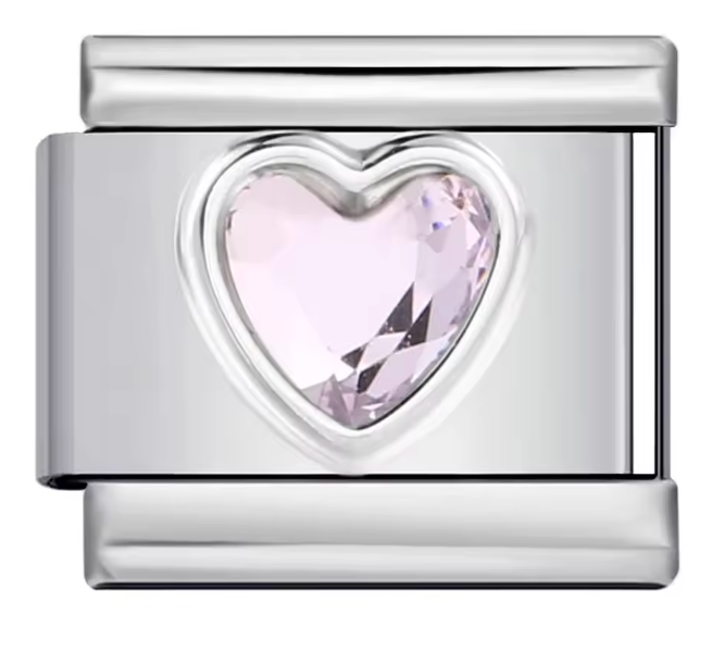 Silver: Pink Heart