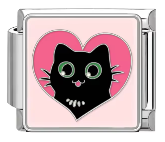 Silver: Pink Heart Cat