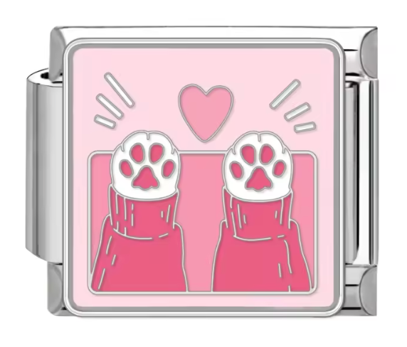 Silver: Pink Paws Cat