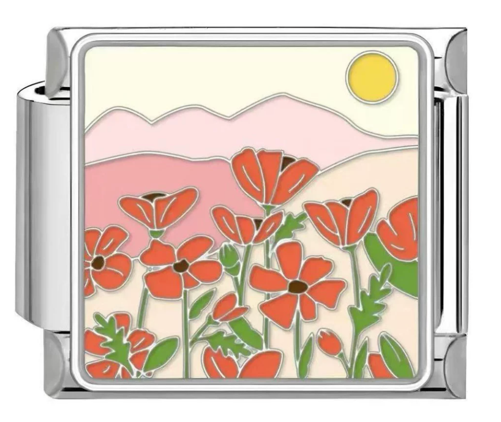 Silver: Red Flowers