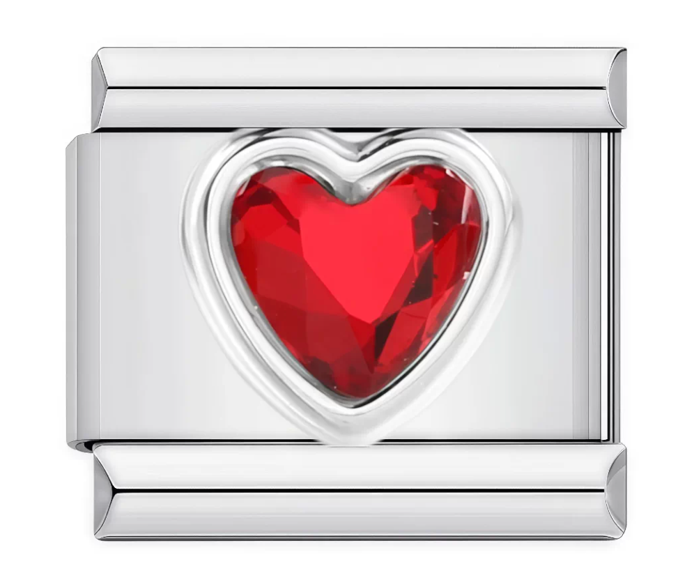 Silver: Red heart