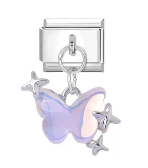 Silver: Dangling Butterfly Star