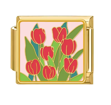 Gold: Red tulips