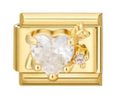 Gold: Clear gem heart
