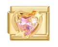 Gold: Pink gem heart