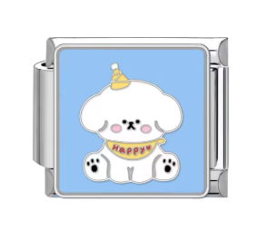Silver: Blue poodle