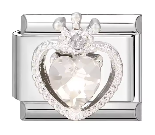 Silver: Gem Heart Crown