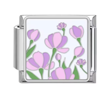 Silver: Purple flowers