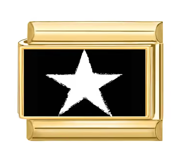 Gold: White star