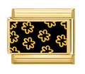Gold: Black flowers
