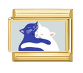 Gold: Blue and white cats