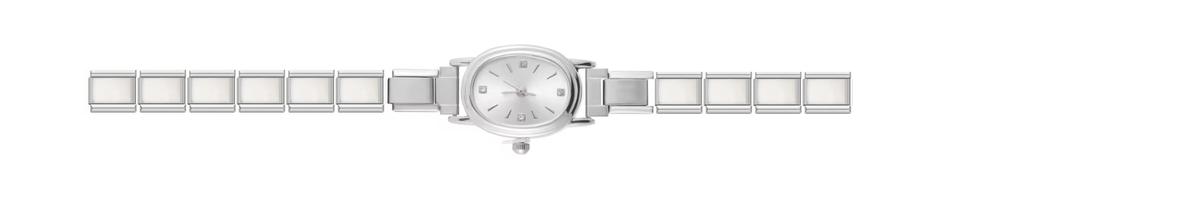 Silver Oval Watch