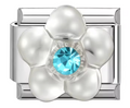 Silver: Blue 3D Flower