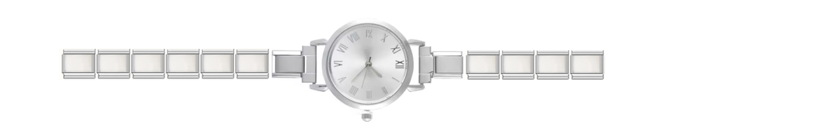 Silver Round Watch