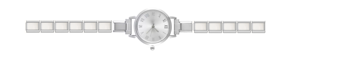 Silver Round Watch