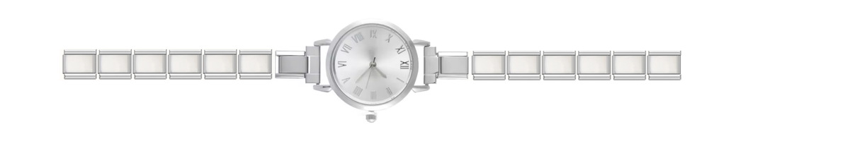 Silver Round Watch