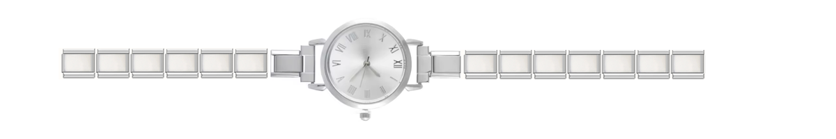 Silver Round Watch