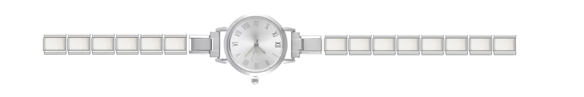 Silver Round Watch