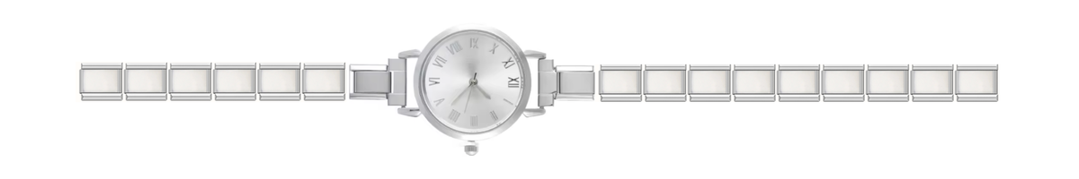 Silver Round Watch