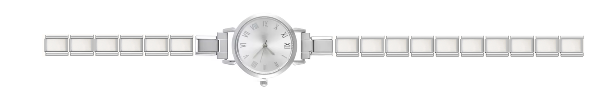 Silver Round Watch