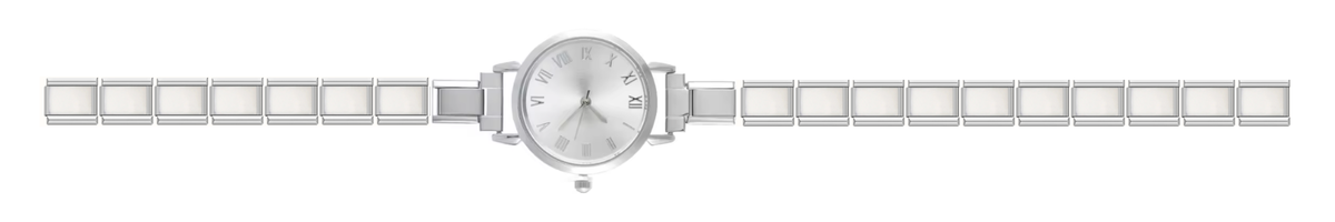 Silver Round Watch