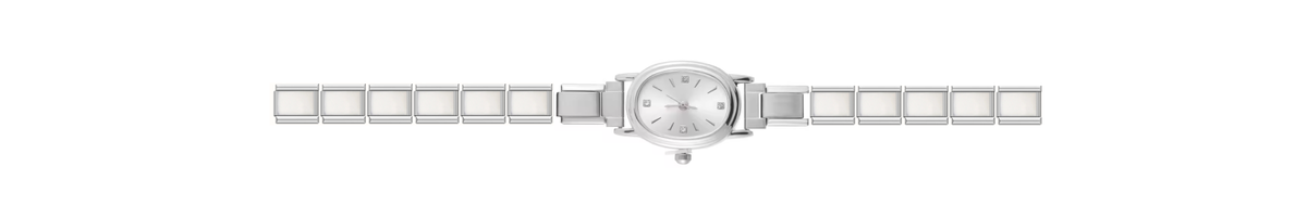 Silver Oval Watch