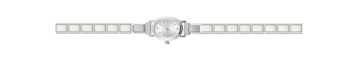Silver Oval Watch