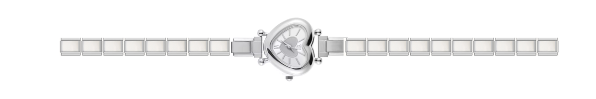 Silver Heart Watch