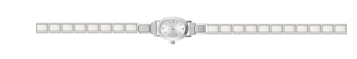 Silver Oval Watch