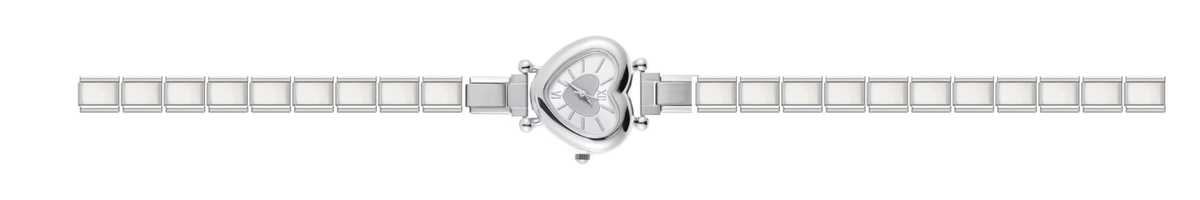 Silver Heart Watch