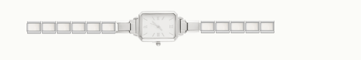 White Rectangle Watch