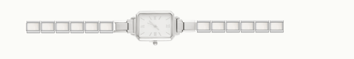 White Rectangle Watch