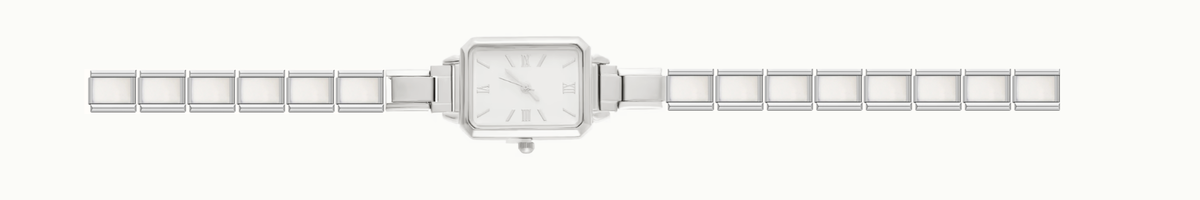 White Rectangle Watch