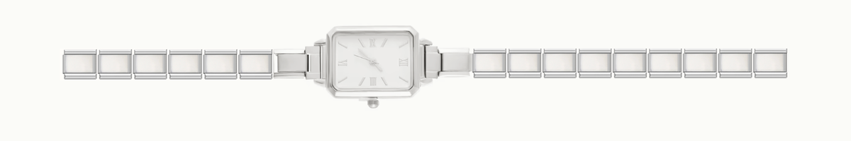 White Rectangle Watch