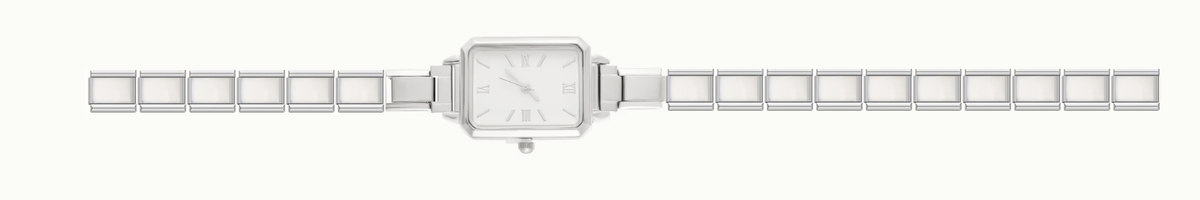 White Rectangle Watch