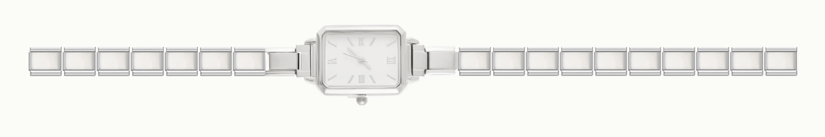 White Rectangle Watch